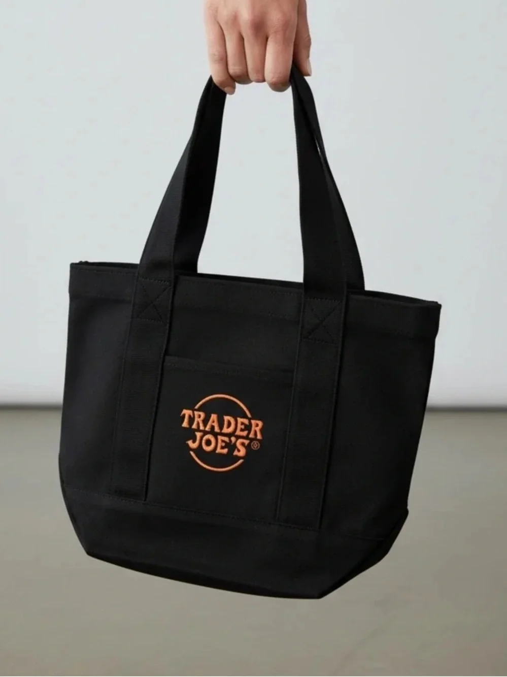 Trader Joe's Black Canvas Tote Halloween Addition